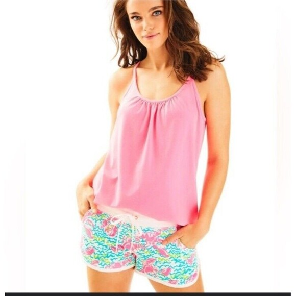 Lilly Pulitzer Pink Knit Halter Top Sz Small - Picture 1 of 7